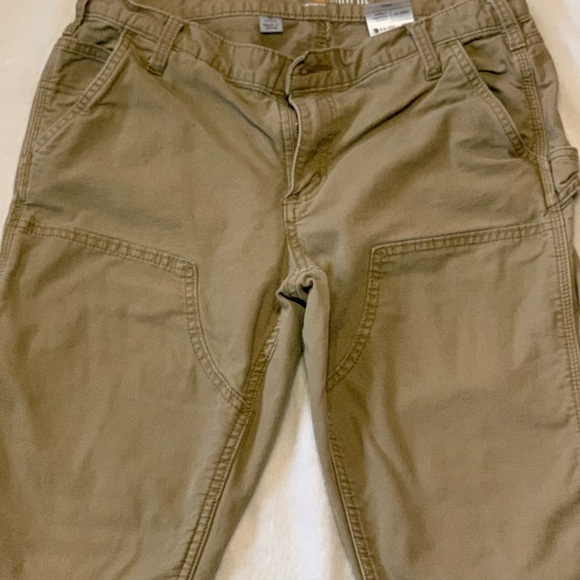 Women’s Carhartt Slim Fit Tan Cargo Work Pants - Picture 3 of 6